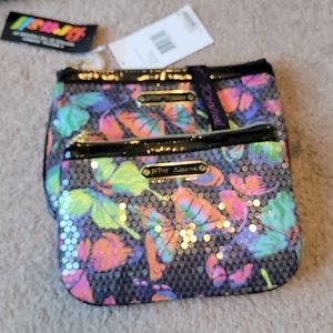 2 piece Betsy Johnson cosmetic bags